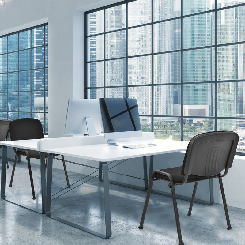 Office Chair with Metal Frame and Padded Cushions for Conference Room