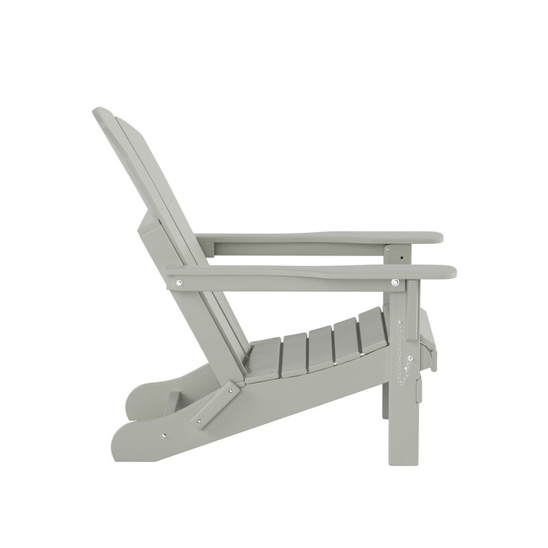 WestinTrends 4-Piece Folding Adirondack Chair With Footrest Ottoman Set