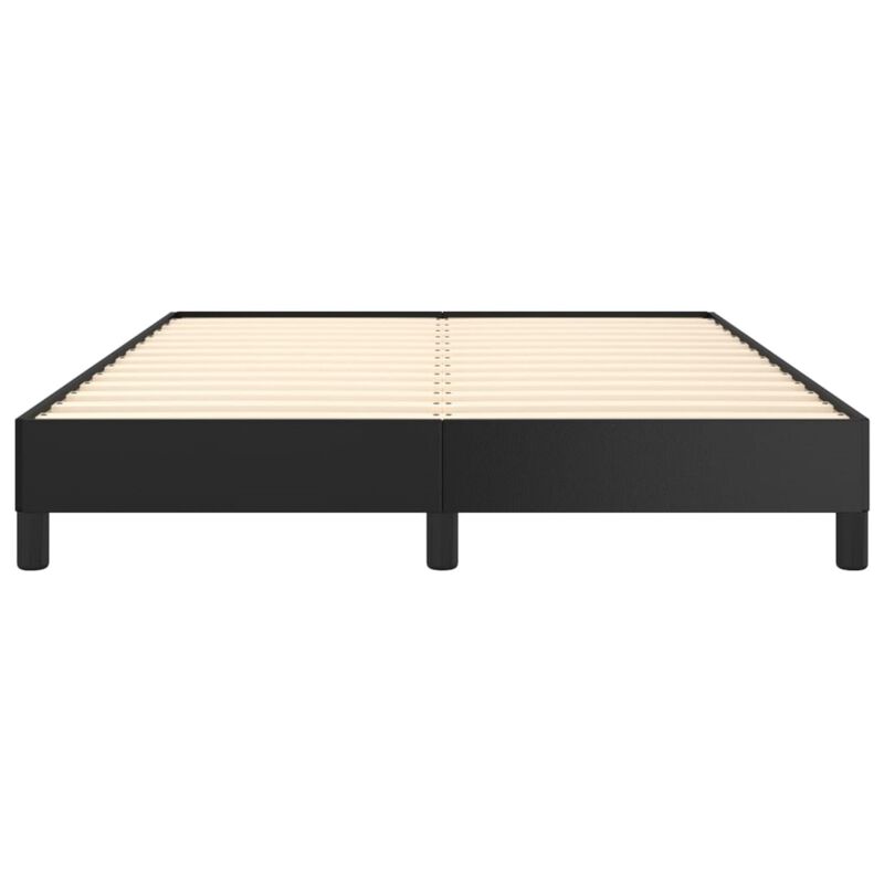 vidaXL Full Size Bed Frame in Black Faux Leather - Lightweight, Easy to Assemble - Suitable for Full-Size Mattresses