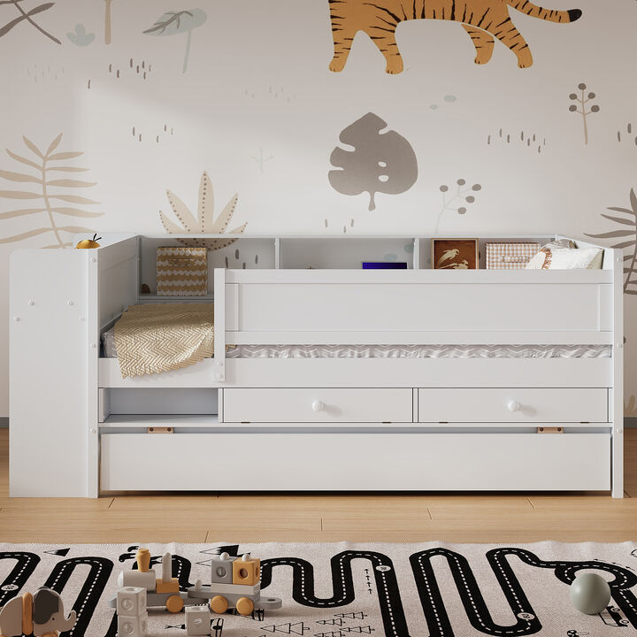 Merax Daybed Bed with Drawers and Trundle