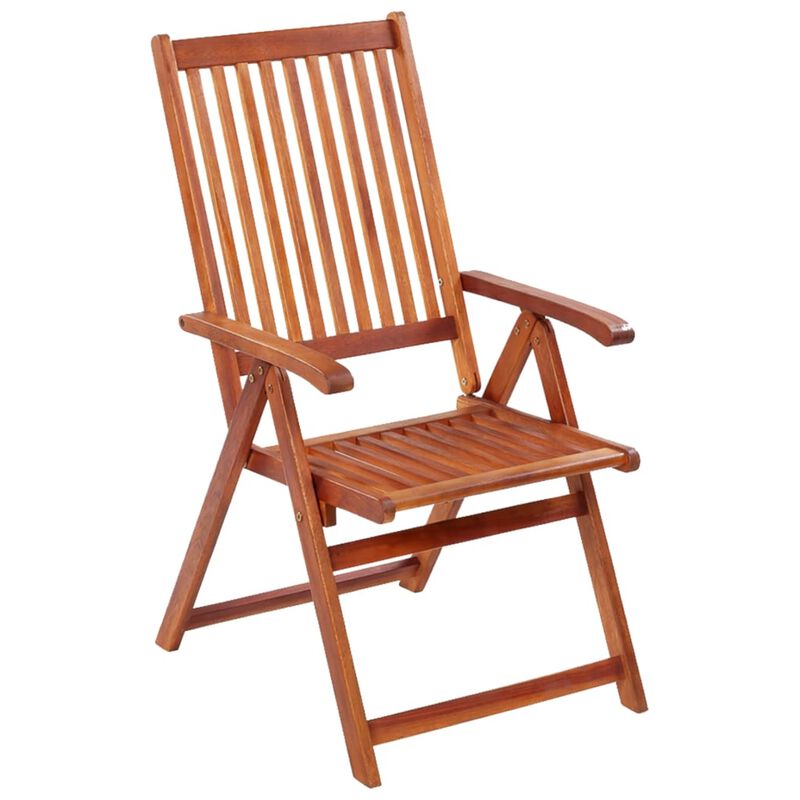 vidaXL Folding Patio Chairs 4 pcs Solid Acacia Wood