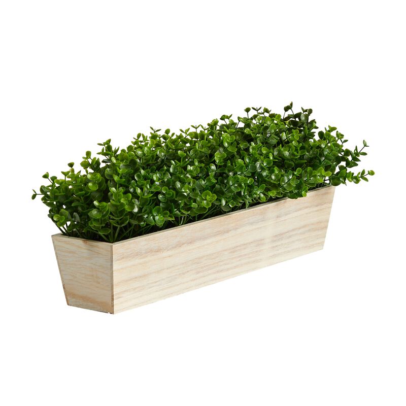 Hivvago 19" Eucalyptus Artificial Plant in Decorative Planter