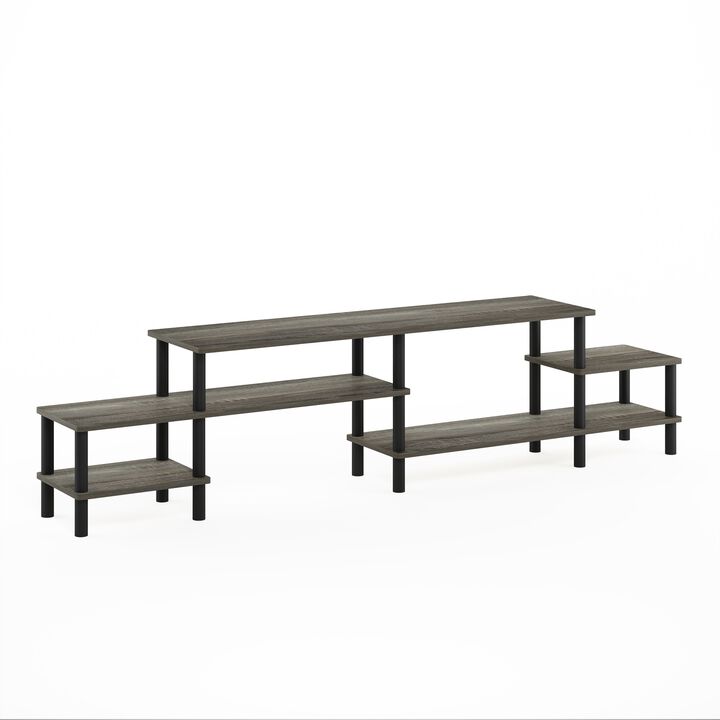 Furinno Furinno Turn-N-Tube Grand Entertainment Center for TV up to 80 Inch, French Oak Grey/Black