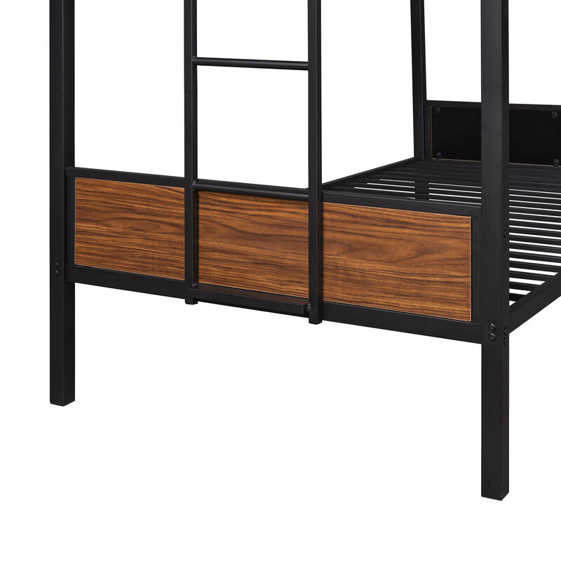 Merax Steel Frame Bunk Bed with Safety Rail