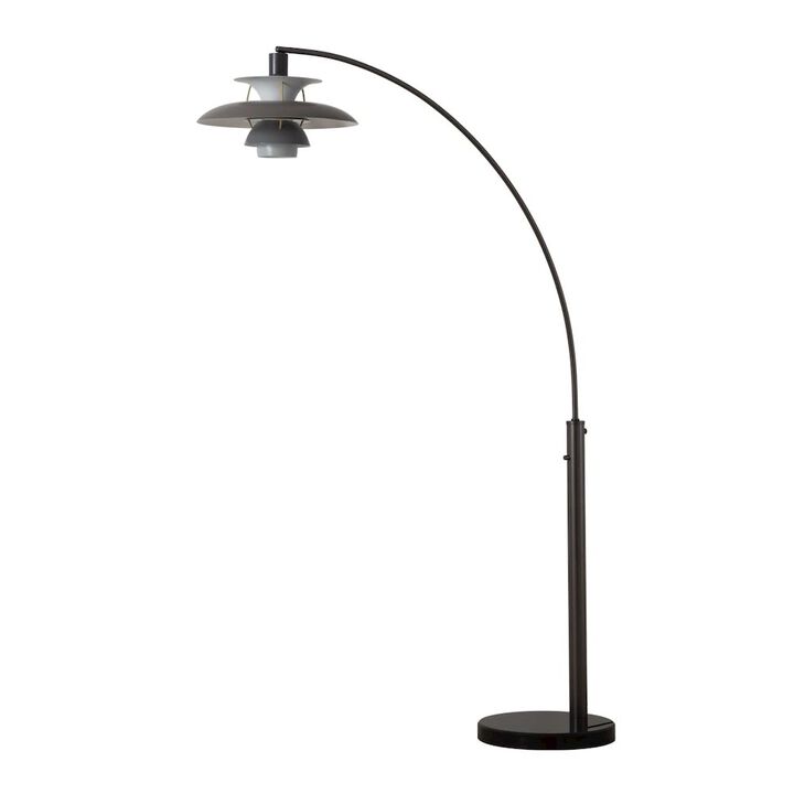 NOVA OF CALIFORNIA Palm Springs 1 Light Arc Floor Lamp - Gunmetal
