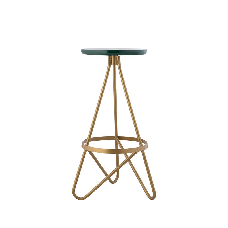 Spiroa 30" Modern Industrial Metal Backless Circular Bar Stool
