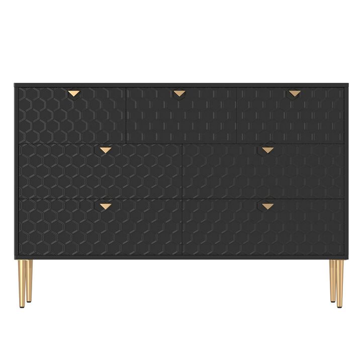 MONDAWE Modern Versatile Indoor Accent Storage Cabinet with 7 Drawers for Living room, Bedroom, Porch