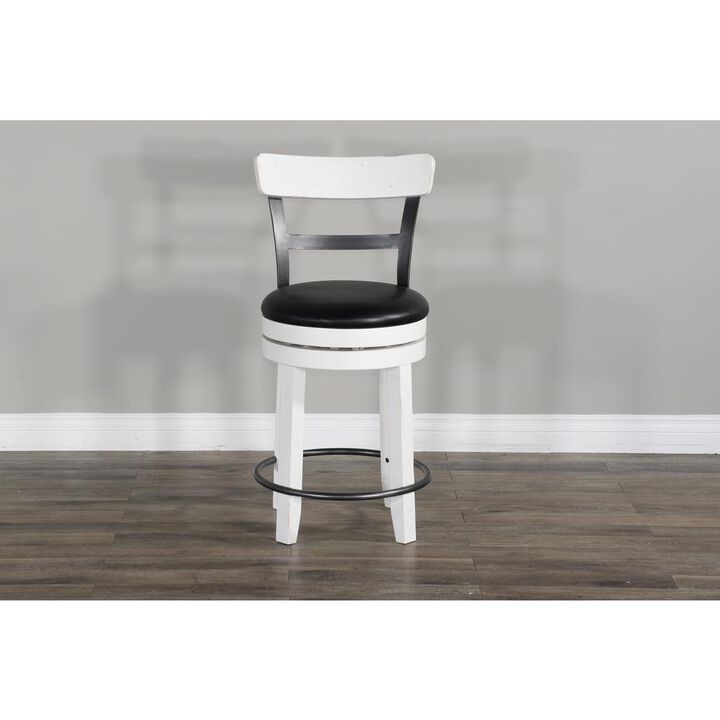 Sunny Designs Counter Barstool with Back & Swivel, Cushion Seat
