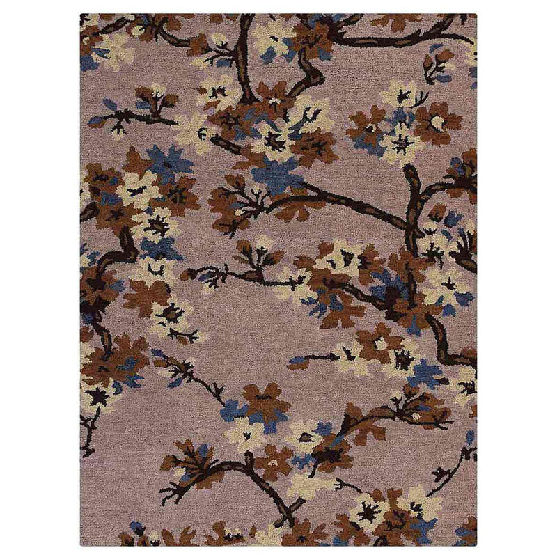 RUGSOTIC CARPETS HAND TUFTED WOOL ECO-FRIENDLY AREA RUGS  - 8'x11', Rectangle Shape, Beige, Floral Modern Design, High Pile Thick Handmade Anti Skid Area Rugs for Living Room, Bed Room (K00671)