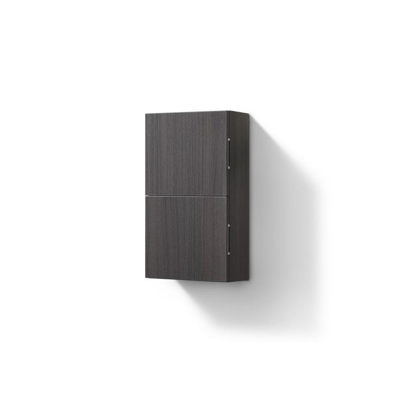 Kubebath Bliss 14 Wide by 24 High Linen Side Cabinet With One Door in Gray Oak Finish