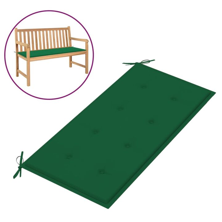 vidaXL Garden Bench Cushion Green 39.4"x19.7"x1.2"
