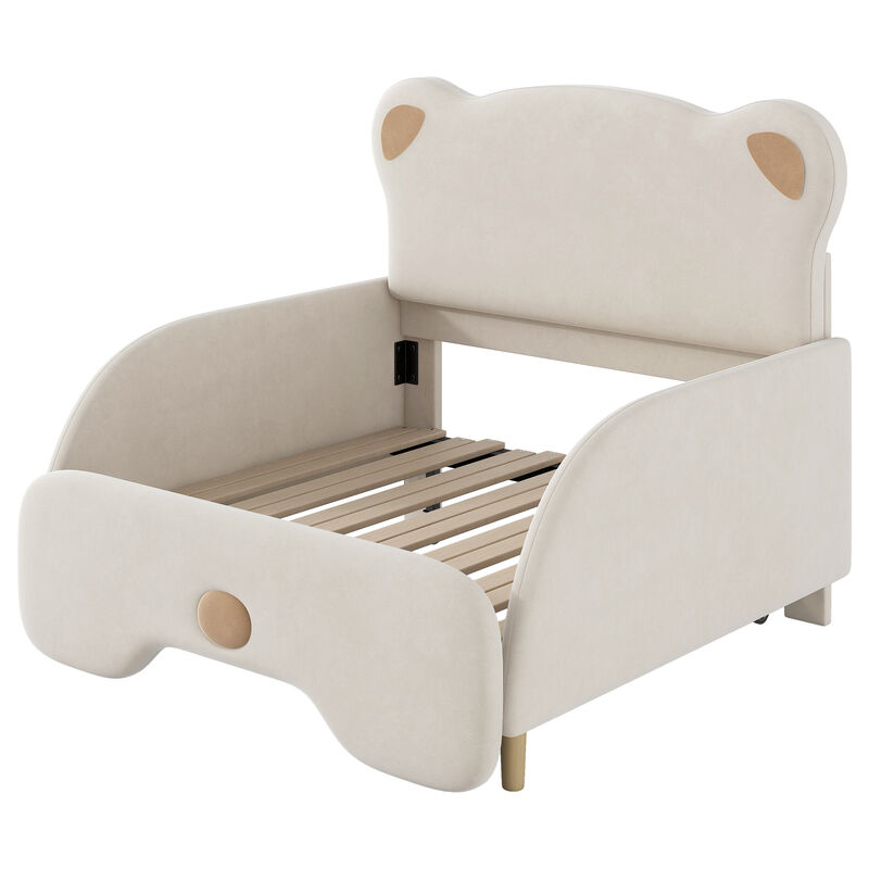 Merax Upholstered Stretchable Platform Bed Sofa Bed