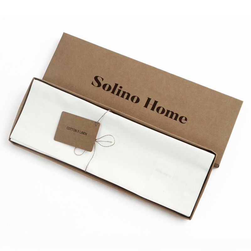 Solino Home Cotton Linen 14 x 19 Inch Placemats Set of 6 | Dru - Cotton Linen Plain
