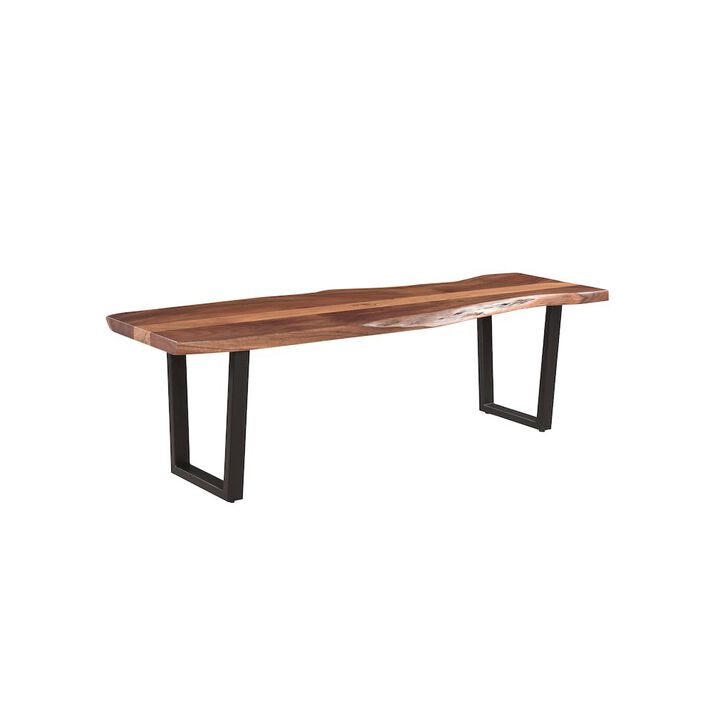 Taran Designs Oren 66 Live Edge Solid Wood Dining Bench