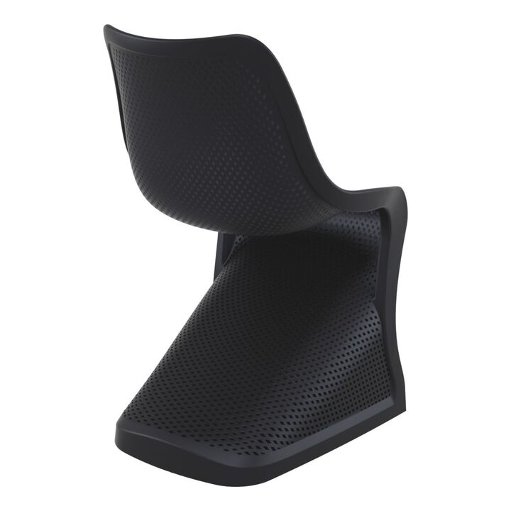 33.5" White Outdoor Patio Dining Chair