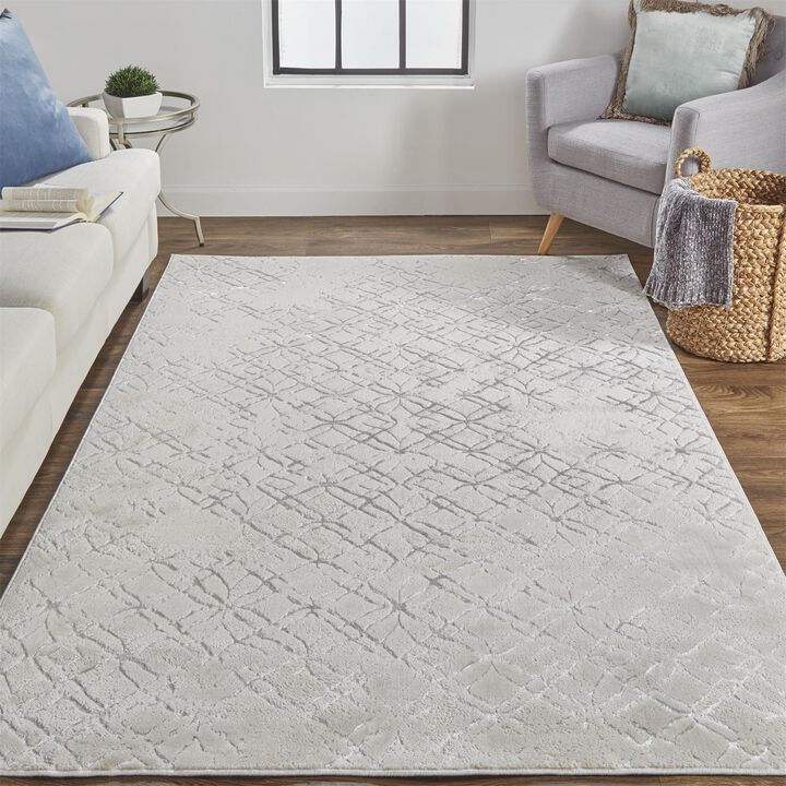 Micah 3047F Silver/Gray/White 1'8" x 2'10" Rug