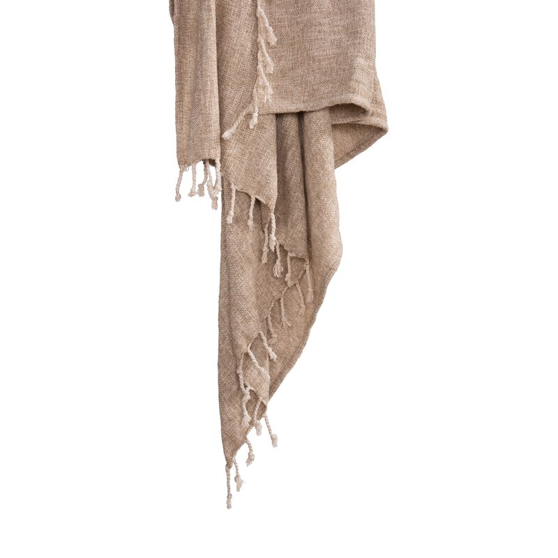 Natural 50" x 60" Throw Blanket