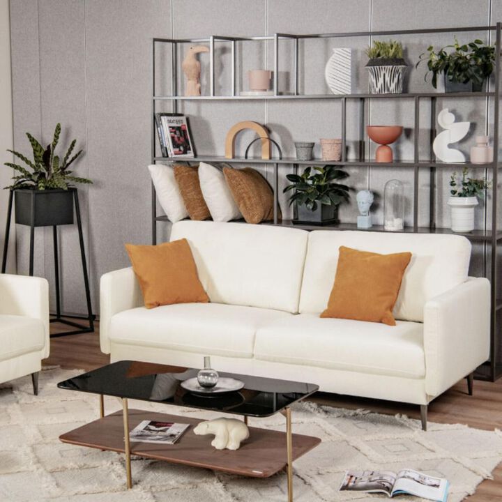 Hivvago Modern Loveseat with Comfy Backrest Cushions