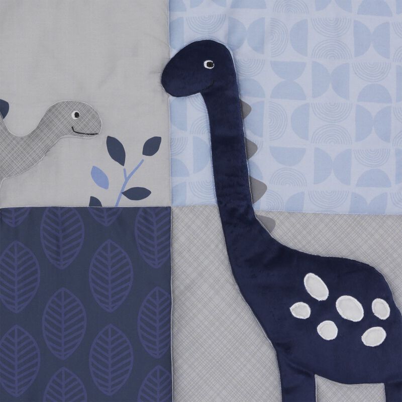 Bedtime Originals Roar 3-Piece Crib Bedding Set - Blue, Gray, White, Animals