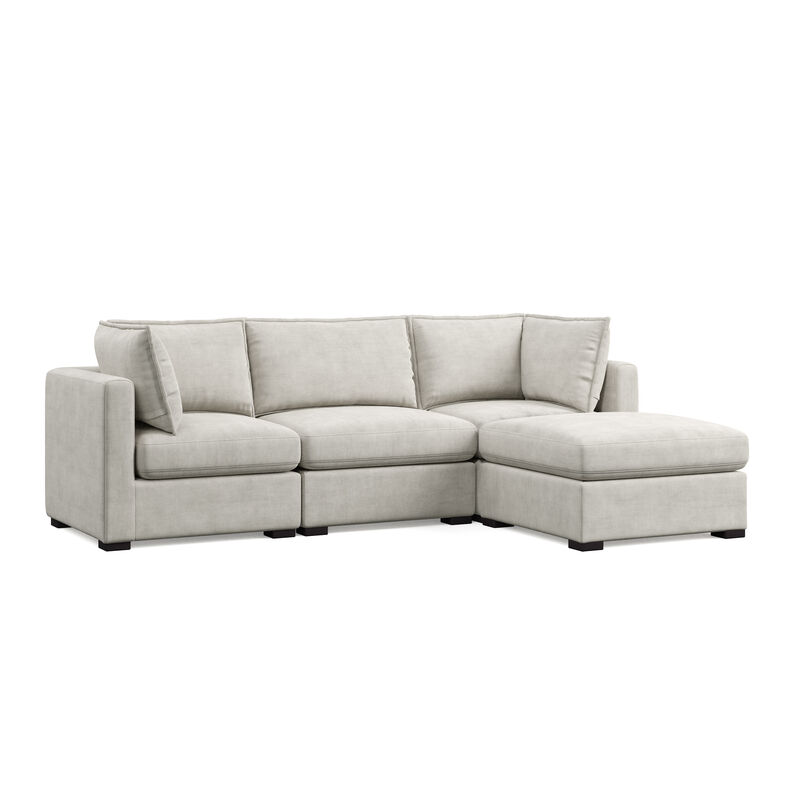 Bennett 4 Piece Flange Seam Modular Sofa - Tan Twill