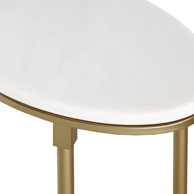 Belen Kox Signature Bordeaux Marble End Table, Belen Kox