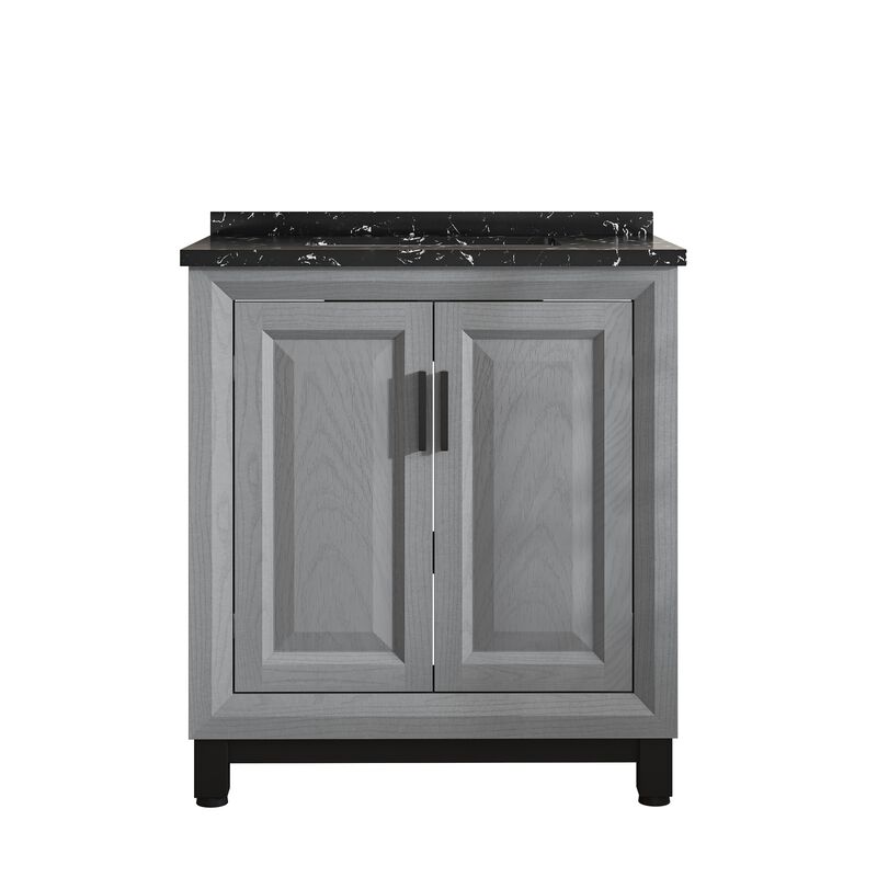FESTIVO 30" Freestanding Vanity with Marble Top and Storage Cabinet