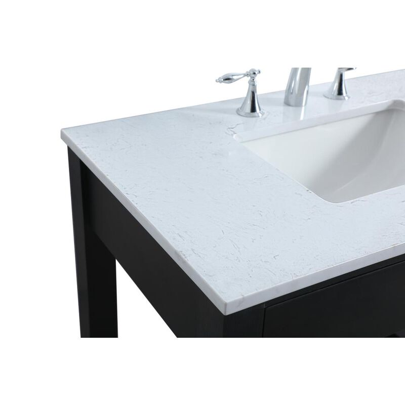 Elegant Kitchen and Bath 36 Inch ADA Compliant Bathroom Vanity In Black