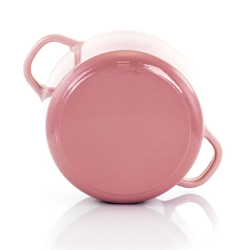 Crock-Pot Artisan 2 Piece 3 Quarts Enamled Cast Iron Dutch Oven in Blush Pink