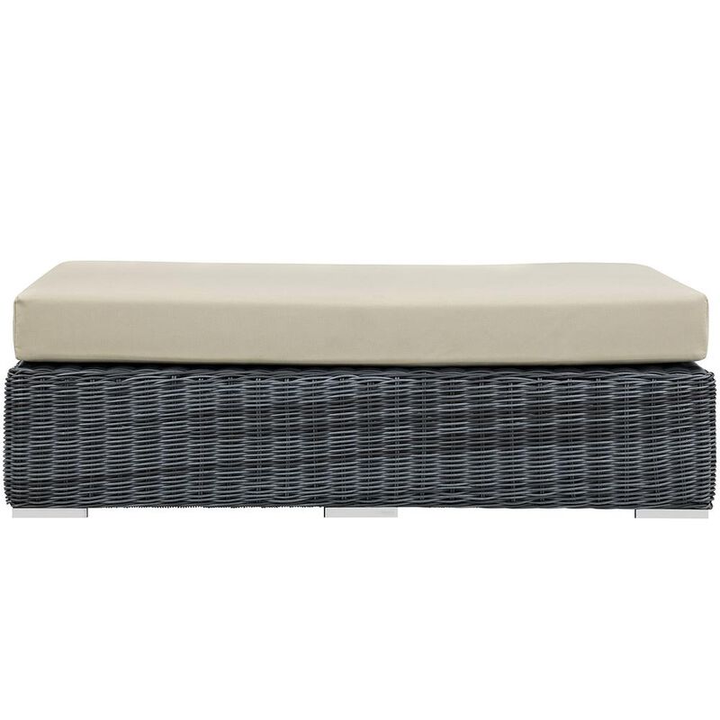 Modway Summon Outdoor Patio Sunbrella Rectangle Ottoman