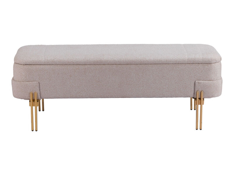 Lebreton Storage Bench Oatmeal Beige