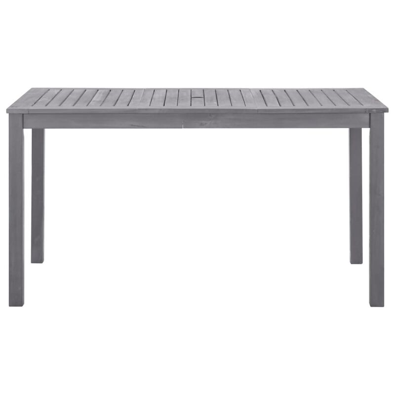 vidaXL Garden Table Gray Wash 55.1"x31.5"x29.1" Solid Acacia Wood