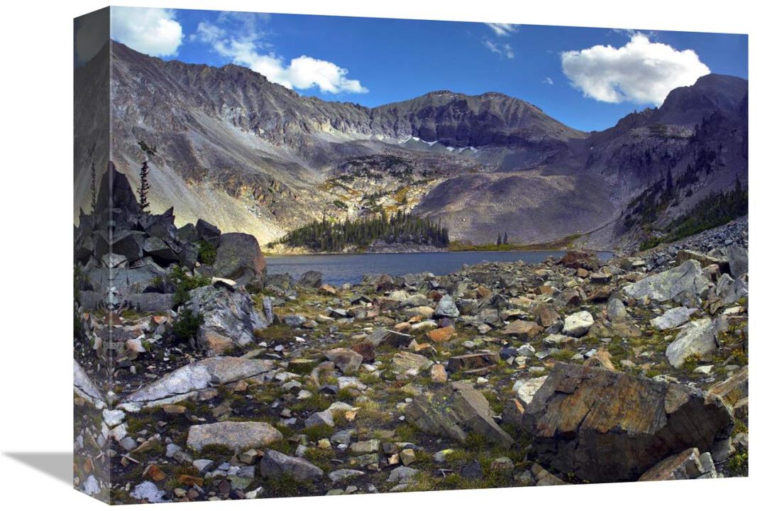 Nokhu crags, hornfel layers carved by glaciers, Medicine Bow Range, Colorado-Canvas Art-16x12