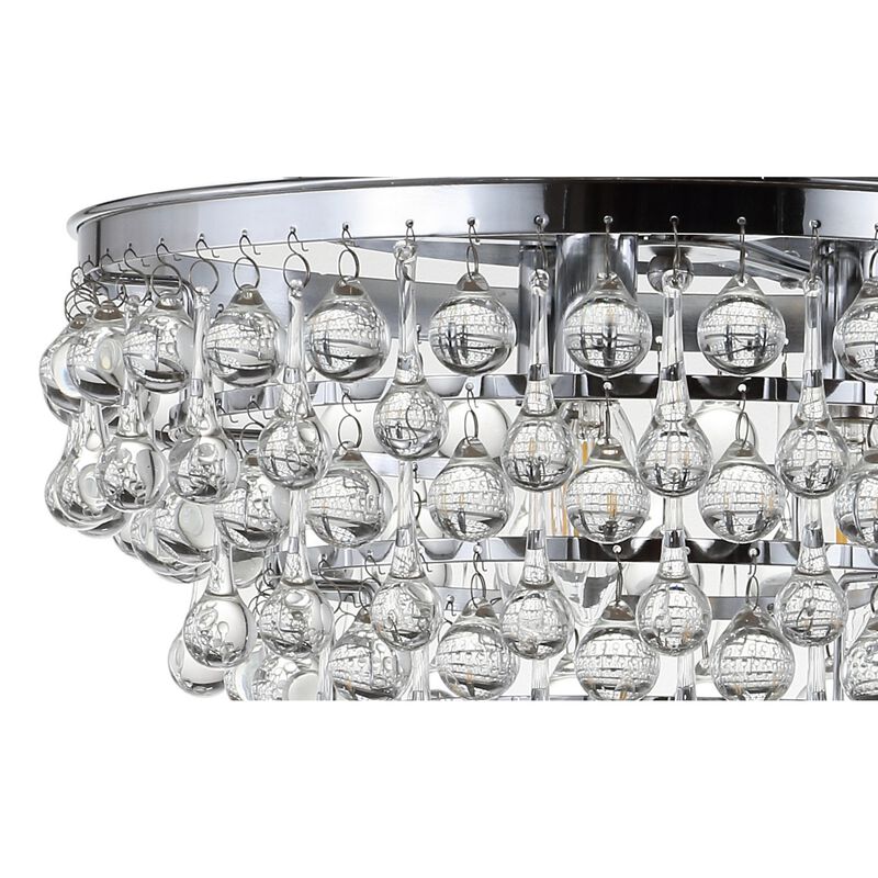 Toronto Metal/Crystal LED Flush Mount