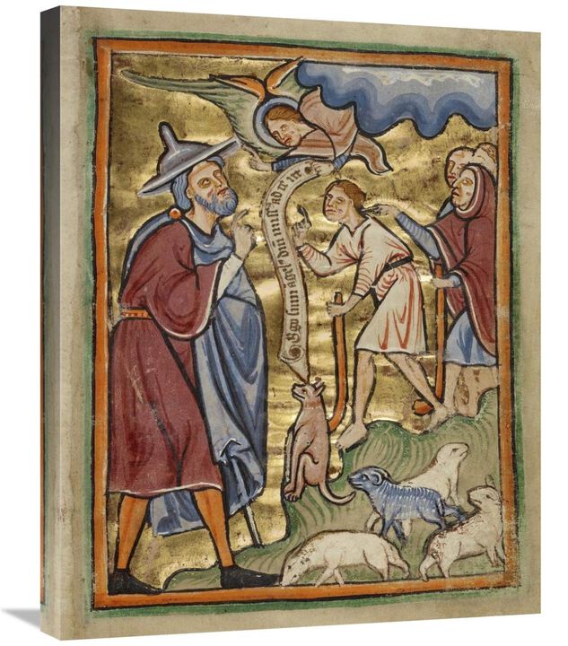 The Angel Appearing to Joachim-Canvas Art-22x28