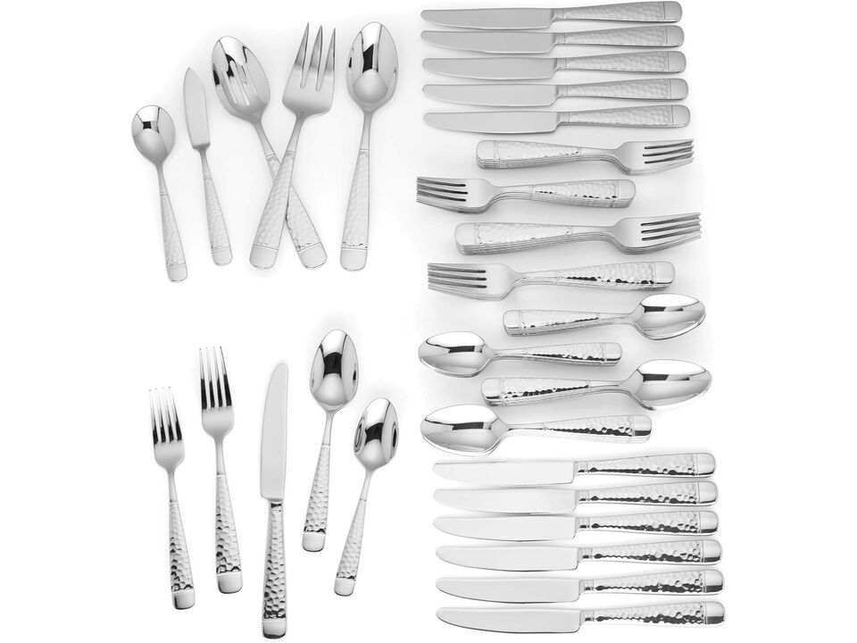 Lenox Eastwood 65-Piece Flatware Set, Metallic
