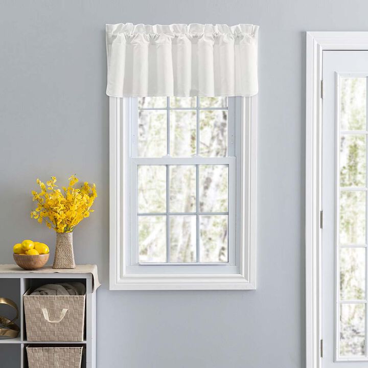 Ellis Stacey 3" Rod Pocket High Quality Fabric Solid Color Window Lined Swag Set Filler Valance 42"x13" Ice Cream