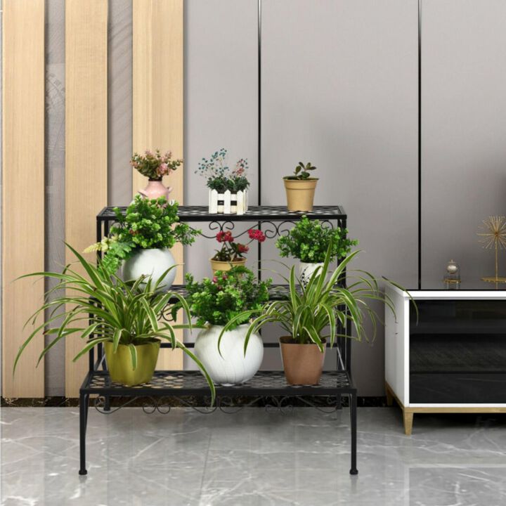 Hivvago 3 Tiers Metal Decorative Plant Stand