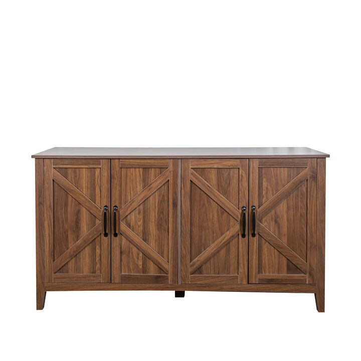 Merax Freestanding 4-Door Sideboard Storage Cabinet