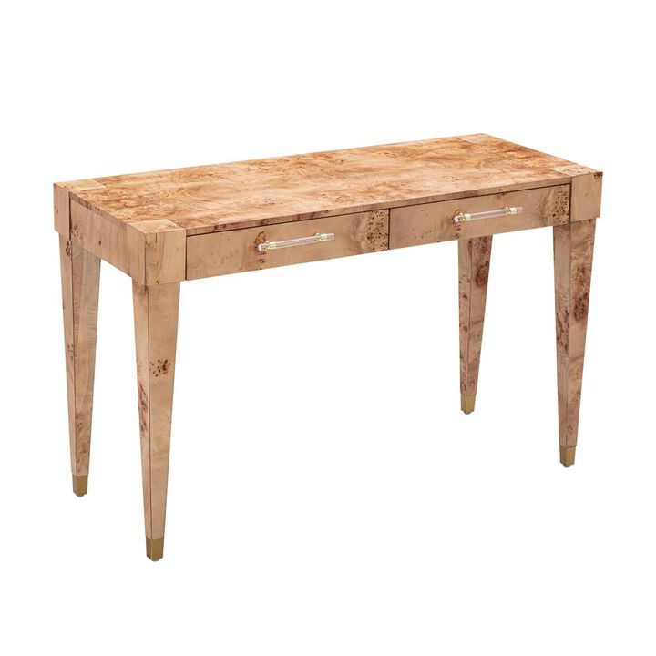 Belen Kox Contemporary Burl Wood Work Desk, Belen Kox