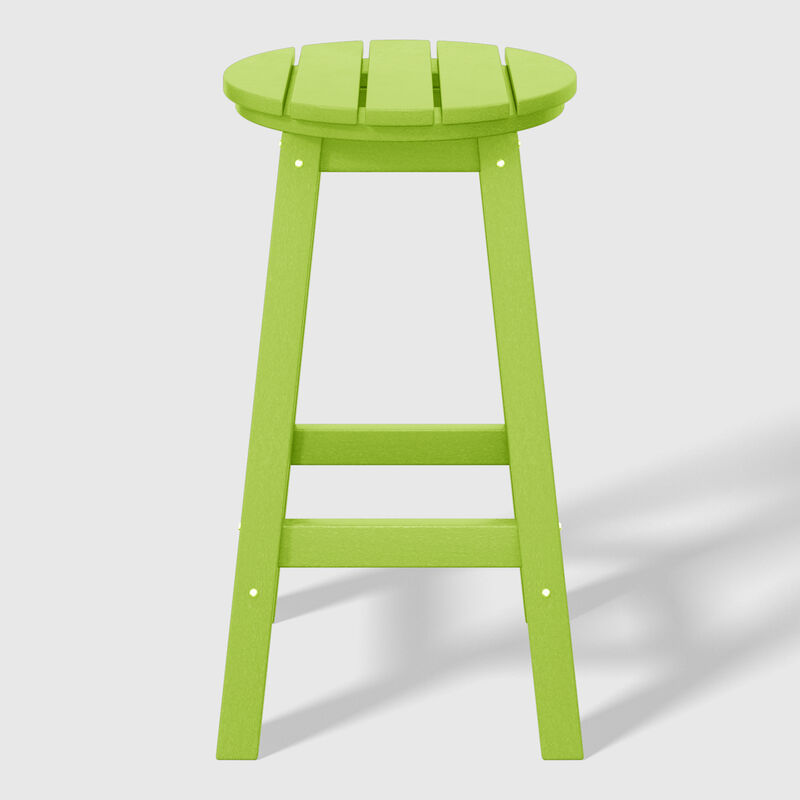 WestinTrends 24" HDPE Outdoor Patio Round Counter Height Bar Stool Set of 3