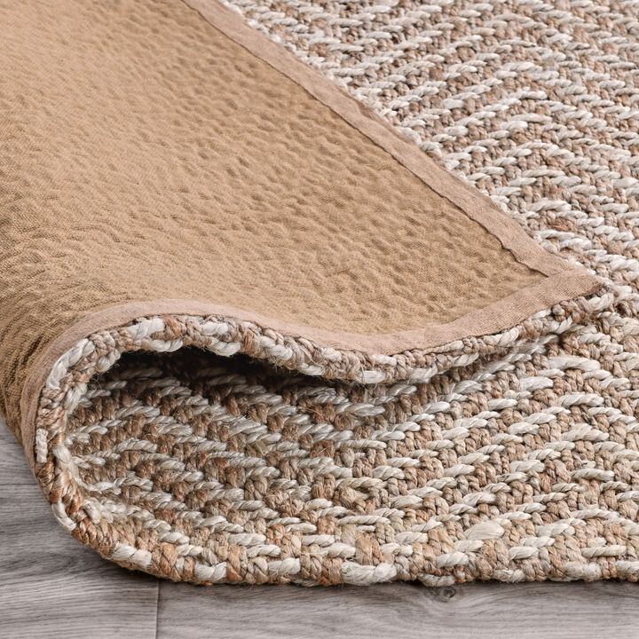 Herringbone Nat/Ivory 8x10
