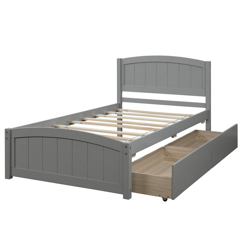 Merax Platform Bed with Two Drawers