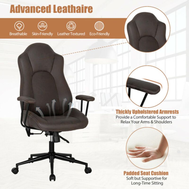 Hivvago High Adjustable Back Executive Office Chair with Armrest