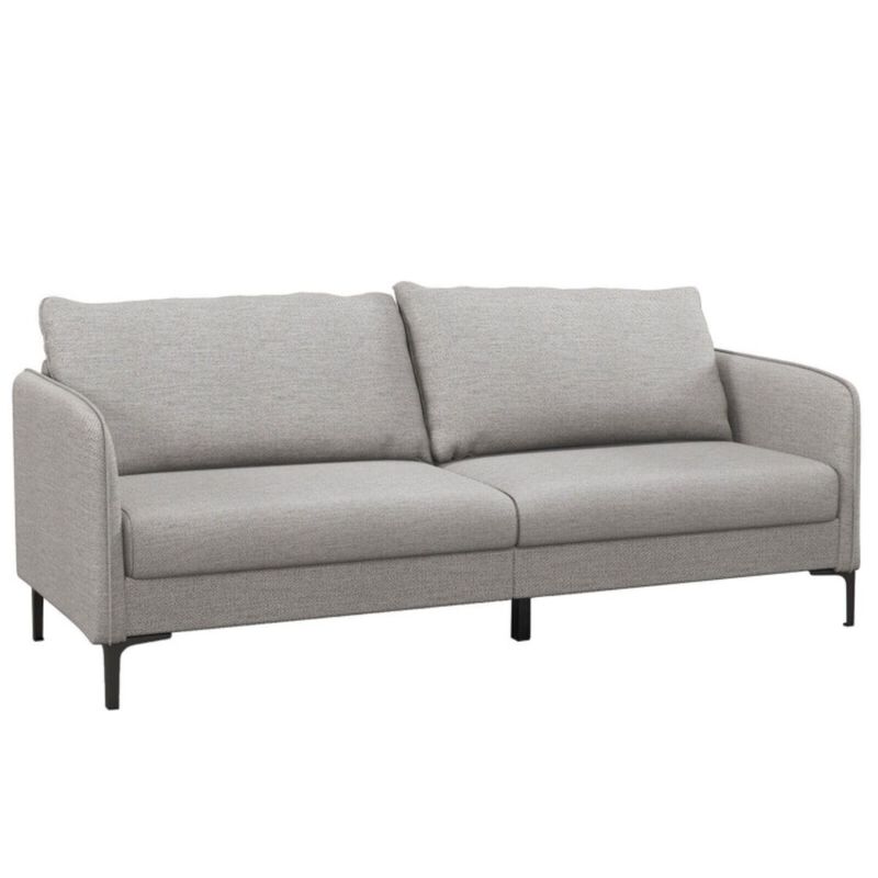 Hivvago Modern 76 Inch Loveseat Sofa Couch for Apartment Dorm with Metal Legs-Gray