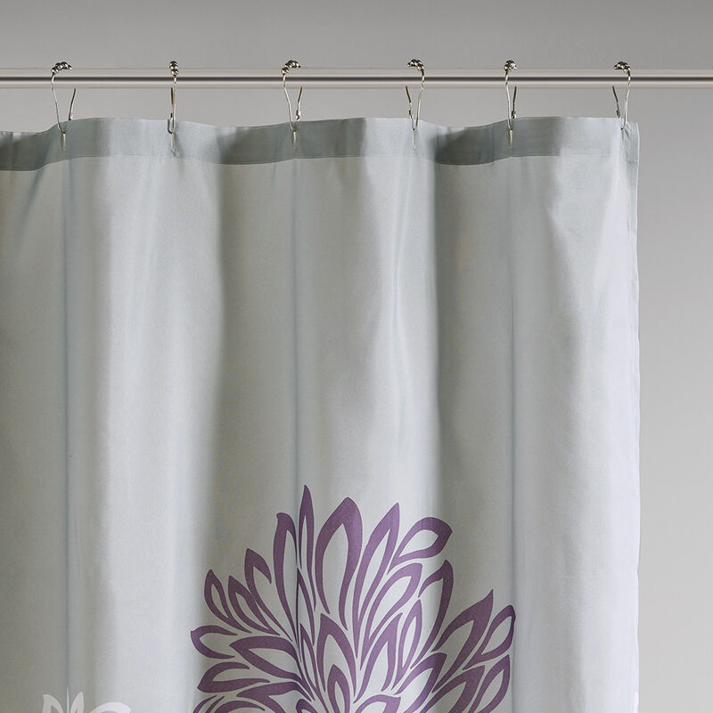 Gracie Mills Willie Large Floral Printed Shower Curtain