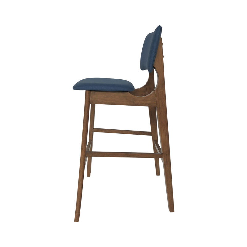Merax Rubberwood Upholstered Barstool Dining Chairs 2PCS