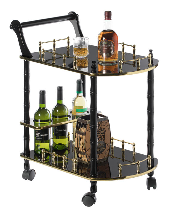 Serving Bar Cart Tea Trolley, 2 Tier Shelves on Rolling Wheels, Mobile Liquor Bar for Wine Beverage Drink Dinner Party, Utility Kitchen Storage Island Coffee Cabinet for Dining Living Room, Wood, Gray Serving Bar Cart Tea Trolley, 2 Tier Shelves on Rolling Wheels, Mobile Liquor Bar for Wine Beverage Drink Dinner Party, Utility Kitchen Storage Island Coffee Cabinet for Dining Living Room, Wood, Gray