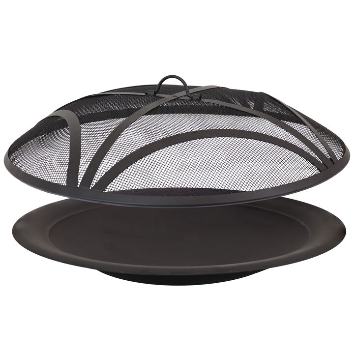 Sunnydaze Classic Elegance Replacement Fire Pit Bowl and Spark Screen