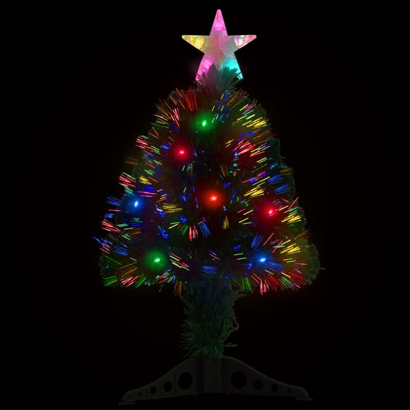 vidaXL Artificial Christmas Tree with Stand/LED 25.2" Fiber Optic