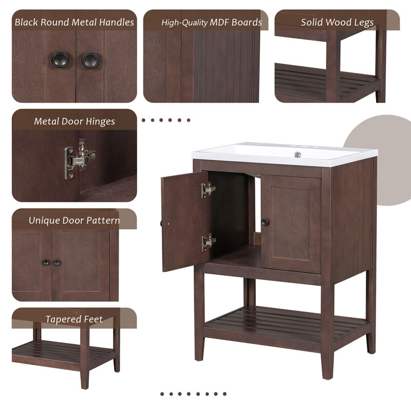 Merax Modern Sleek Bathroom Vanity with Sink
